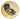 Decorative plate with a painted baby design on a beige background