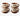 Retro coconut palm tea set with four small cups, saucers and matching teapot