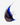 Blue & Amethyst Murano-Style Art Glass Angelfish Sculpture 24cm