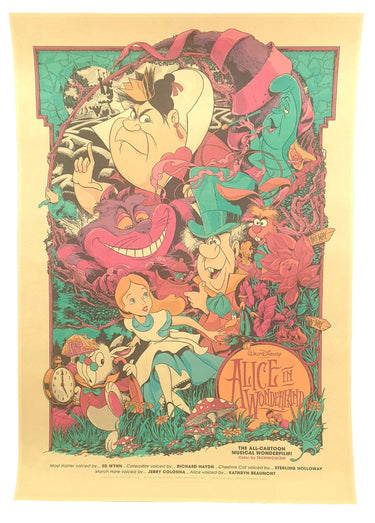 Alice in Wonderland - A3 Art Print new vintage art nz planet retro nz