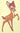 Animated deer character on a yellow background