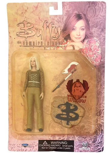 White Witch Willow action figure from Buffy the Vampire Slayer on original blister card, showing the exact item and packaging condition