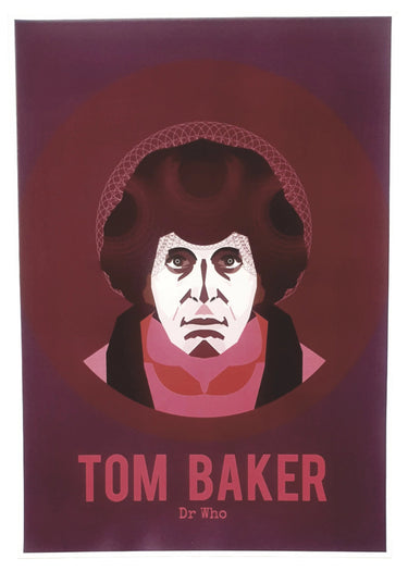 Doctor Who - Tom Baker - A3 Art Print New & Vintage Art NZ Planet Retro NZ