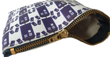 Doctor Who Tardis Zippered Pouch Purse - Planet Retro Original Accessories NZ