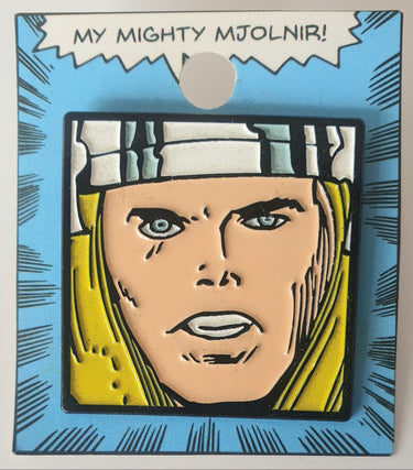Enamel Pin / Brooch - Retro Thor Head planet retro nZ