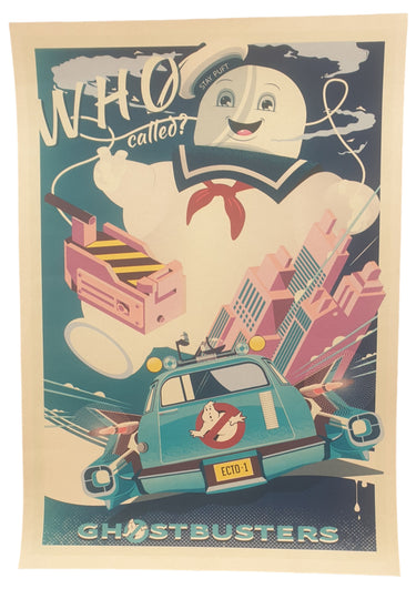 Ghostbusters - A3 Art Print New Vintage Art NZ Planet Retro NZ