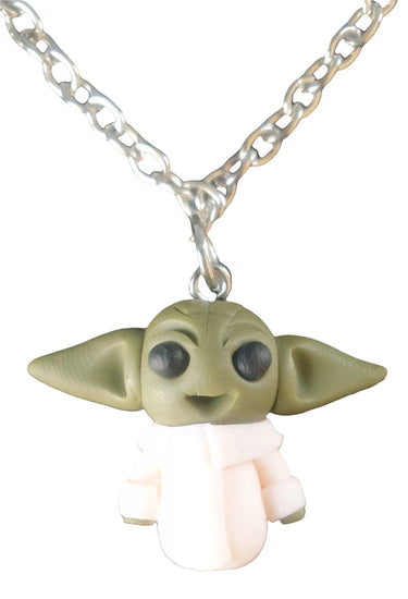 Grogu / The Child Star Wars Polymer Clay Necklace New Vintage Jewellery Planet Retro NZ