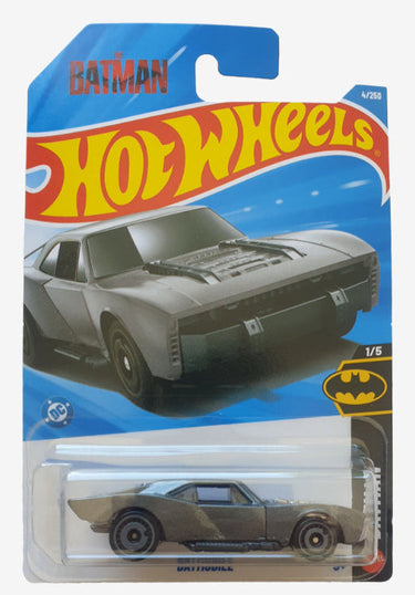 Hot Wheels Batman toy car in packaging with blue and red design