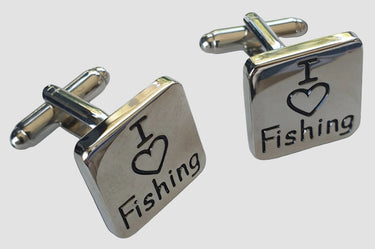 I Love Fishing Cufflinks planet retro nZ