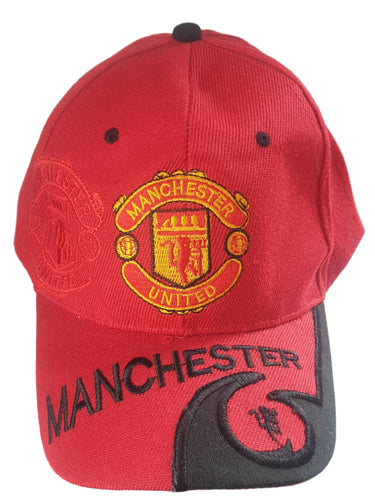 Manchester United Football Red Baseball Cap New & Vintage Clothing Planet Retro NZ