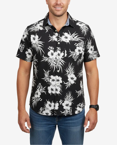Mens Rivers B&W Hawaiian Shirt New Vintage Menswear Planet Retro NZ