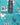 Teal fabric with dog pattern and 'PLUTO' label
