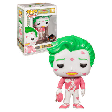 Funko Pop! vinyl figure of The Joker in a pink outfit with packaging on a white background