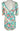Floral dress with a plunging neckline and 3/4 sleeves on a mannequin against a white background.