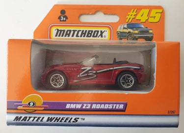 Matchbox BMW Z3 Roadster toy car in packaging on a white background