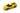 Yellow toy car with black details on a white background