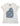 Cream beige t-shirt with blue Sesame Street graphic design on white background
