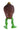 Green Michelangelo teenage mutant ninja turtle figure with a yellow shell and brown belt on a white background