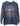Vintage navy blue Christmas sweatshirt with colorful festive patterns and text including 'Washington D.C.