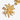 Gold floral earring on a black background Planet Retro NZ