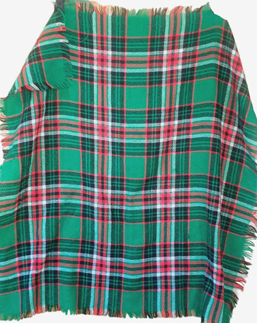 Vintage Green Red Tartan Wool Plaid Scarf Accessories NZ Planet Retro 2