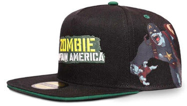 Zombie Captain America - Snapback Baseball Cap Planet Retro New & Vintage Accessories