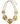 Bijoux Terner gold-tone double-chain statement necklace with textured discs and champagne glass stones.