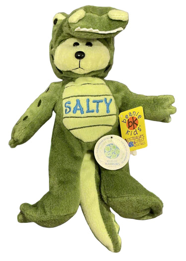 bk skansen salty crocodile bear beanie kids plush toys dolls vintage nz planet retro