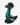 Vintage Blue Mountain Pottery green duckling ceramic figurine, 14cm tall, side profile