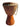 Carved decorative motif on wooden djembe drum