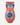 A ceramic vase with a terracotta orange body, decorated with blue and white patterns, featuring a large blue circular medallion with a red Chinese character '福' on the front.