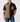 Cowboys Rodeo men’s short sleeve button-up shirt with black panels and western horse print fabric