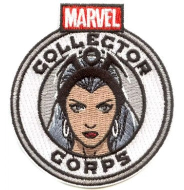 Marvel Collector Corps patch with a X-men's Storm and the Marvel logo.