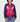 Enterprise Japan unisex reversible sukajan jacket with magenta crane embroidery and teal US Navy Seabees design, shown on model for Planet Retro.