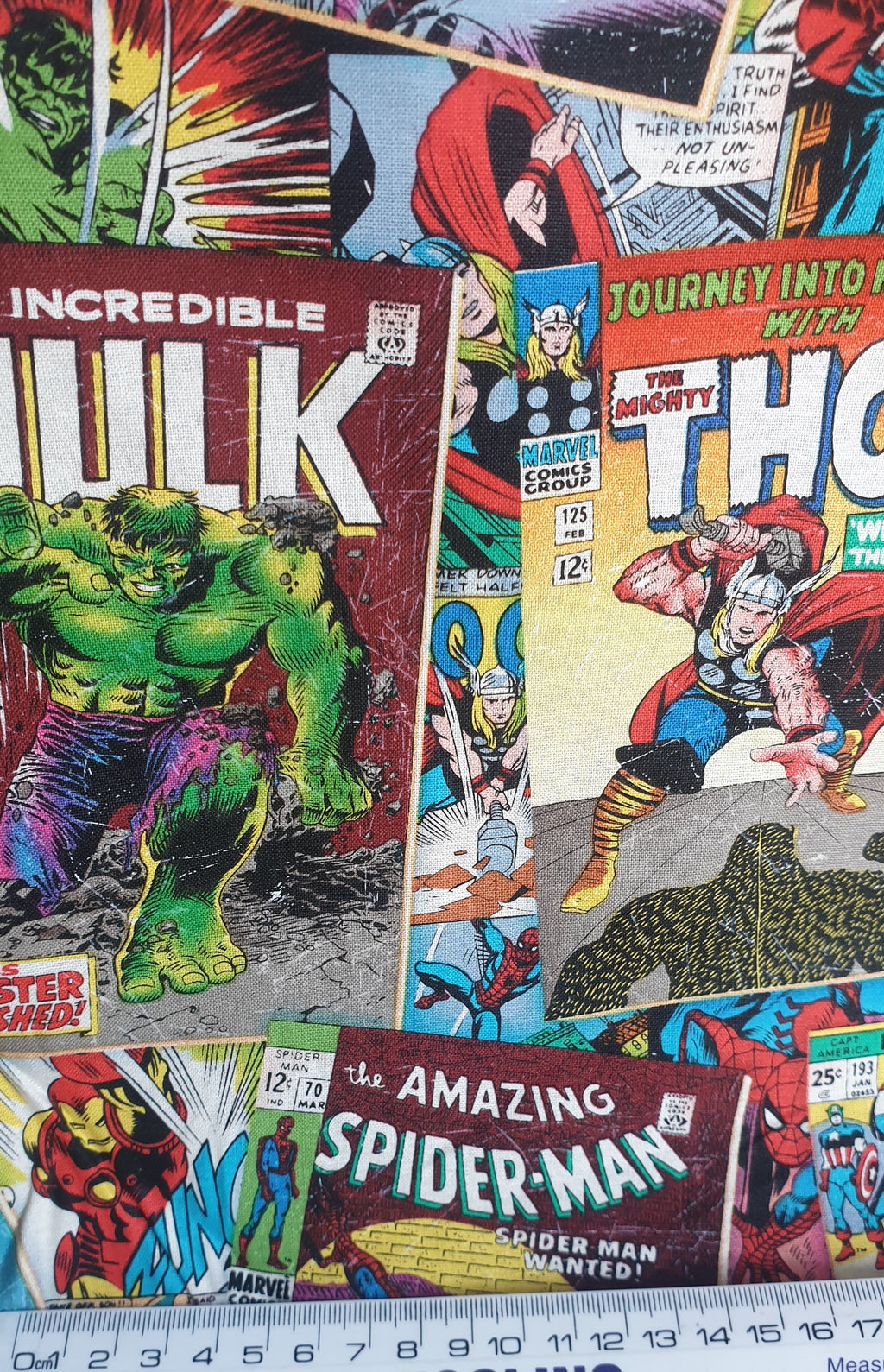 SALE Fabric - Marvel Comic Covers