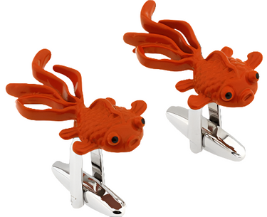 Orange Goldfish Cufflinks planet_retro_nz_2