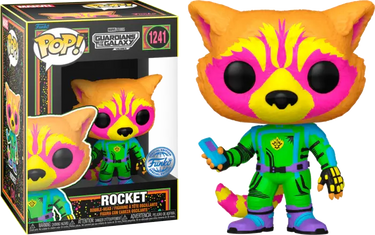 Pop Vinyl - Guardians of the Galaxy - Rocket Black Light #1241 funko pop vinyl nz planet retro nz