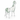 Hand blown clear glass horse figurine rear three quarter view