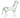 Hand blown clear glass horse figurine right side profile
