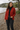 red hand knitted wool cardigan NZ cable knit vintage XL button front