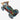 Handpainted wooden racing car sculpture with colourful abstract finish and translucent skate wheels