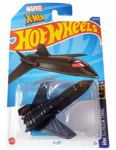 Hot Wheels X-Men X-Jet toy car in packaging