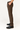 I Love Ugly brown checked men's pants size Large side view on model