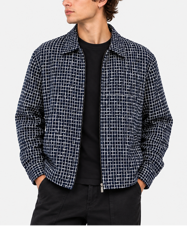 I Love Ugly Tweed Wool Blend Jacket, front view