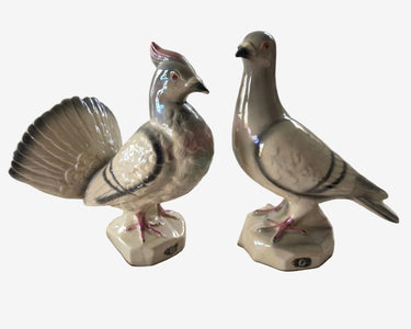 JEMA Holland No. 177 and 179 pigeon figurines pair