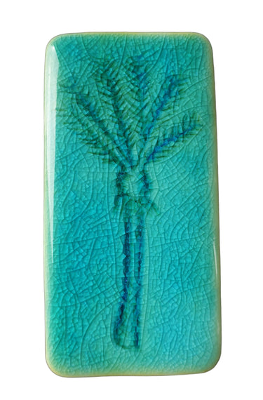 Jo Luping NZ - Nikau Palm Wall Art Pottery Tile vintage decor nz planet retro nz