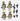 Lego 327th Clone Trooper minifigure bundle of four with blasters rifle and binoculars from set 75431