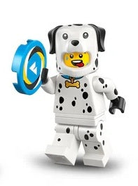 Lego Dalmatian costume minifigure Series 28 with spotted outfit and accessory