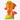 Lego goldfish minifigure from Animal Series 28 (71051) in orange with printed scale details displayed on a light grey background