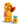 Lego goldfish minifigure from Animal Series 28 (71051) in orange with printed scale details displayed on a light grey background